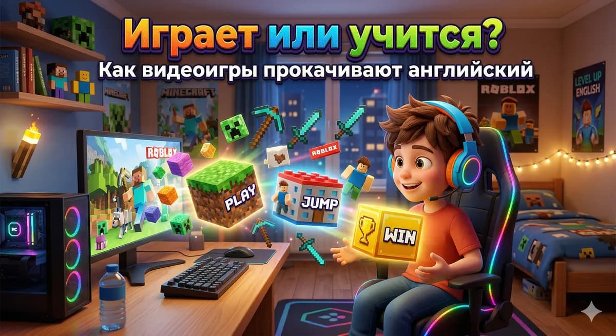 Roblox и Minecraft: как любимые видеоигры помогают детям заговорить по-английски